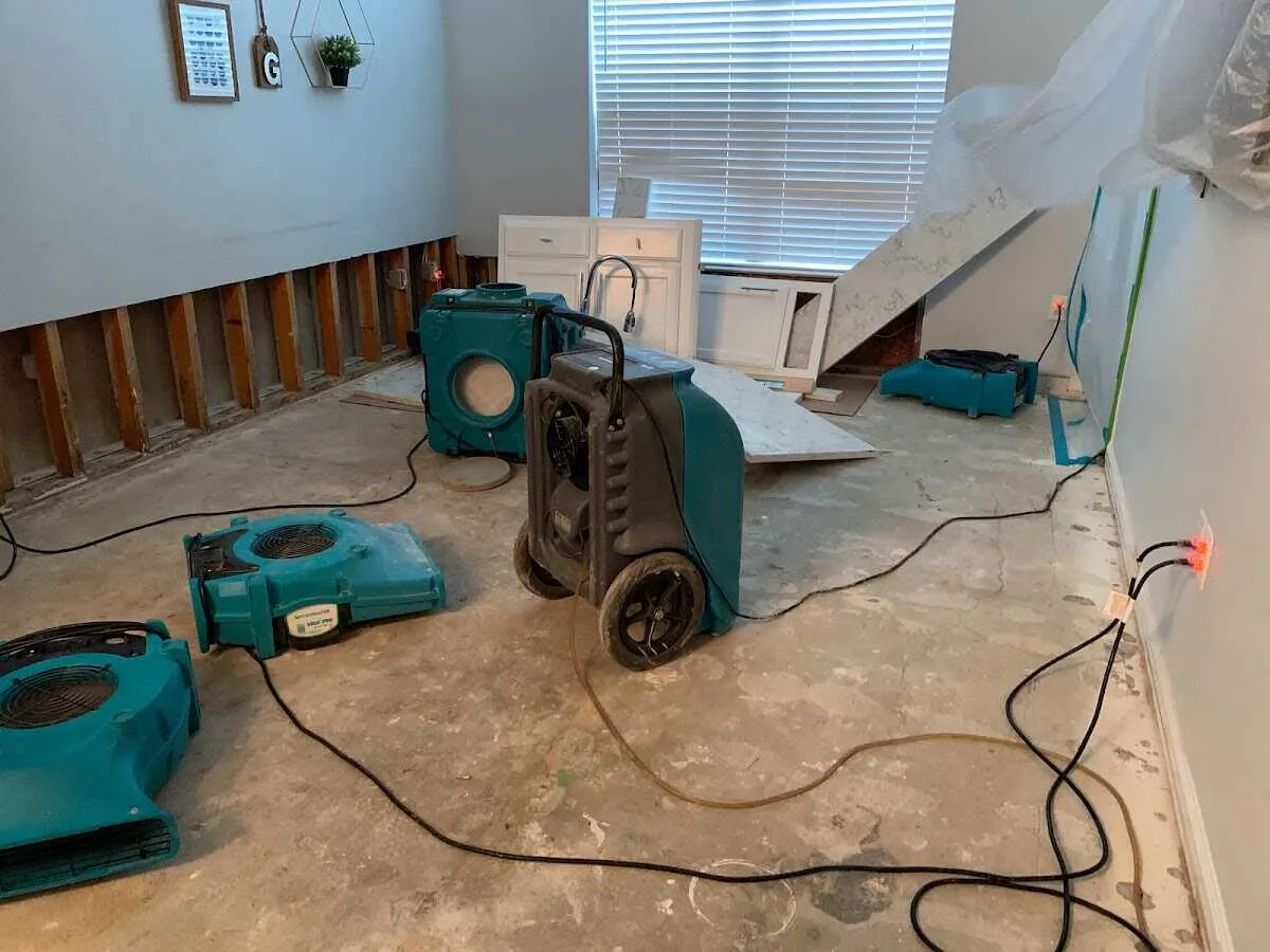 Dehumidifier in flood-cut room for Water Extraction & Removal in La Verne